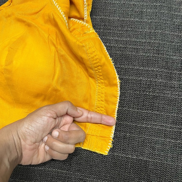 Yellow Organza Saree - Picture 3 of 4